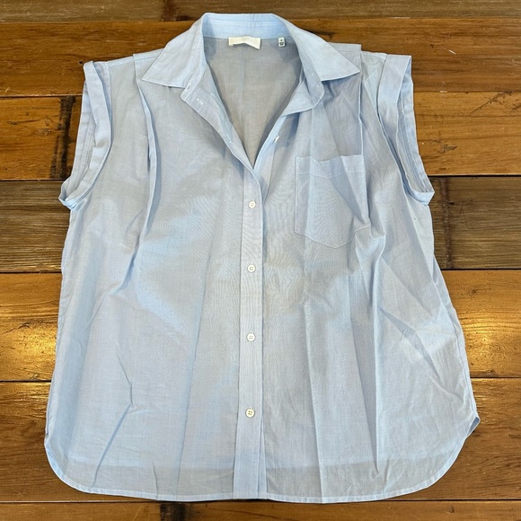 7 For All Mankind Light Blue Button Down Top Size S - Picture 1 of 3